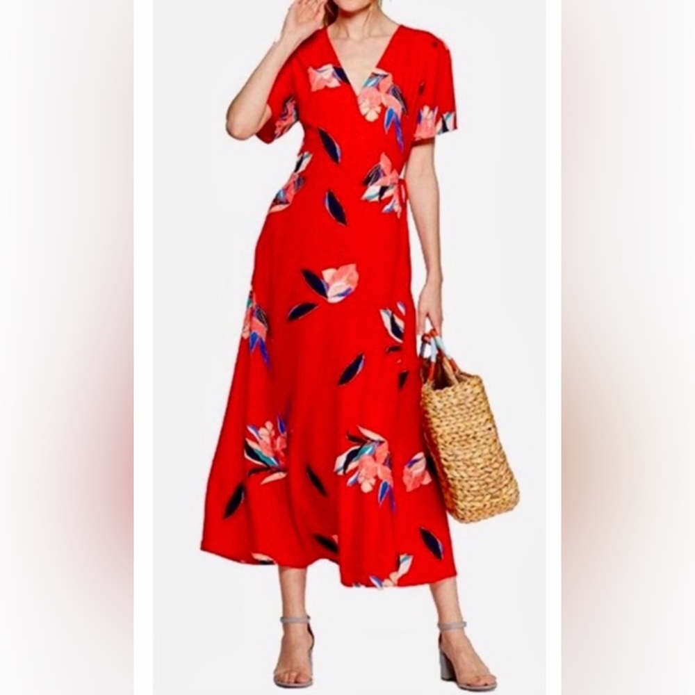 a new day Red Floral Maxi Dress